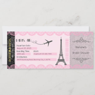 Invitation Paris, Carte d'invitation Thème Paris