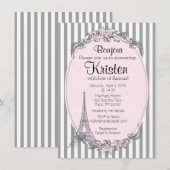 Invitation Paris Chic à la douche (Devant / Derrière)