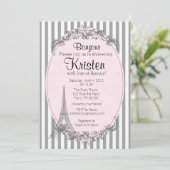 Invitation Paris Chic pour une douche (Debout devant)