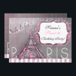 Invitation Paris Chic Sparkle Tour Eiffel Party Sweet 16<br><div class="desc">Belle invitation chic à thème parisienne. Choisissez personnaliser pour ajouter vos informations. Supprimez tout texte pour laisser une zone vide.</div>