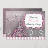 Paris Chic Sparkle Tour Eiffel Party Sweet 16