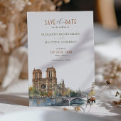 Invitation Paris Destination Sauvez la date Notre Dame
