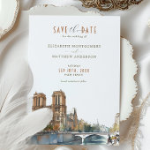 Invitation Paris Destination Sauvez la date Notre Dame