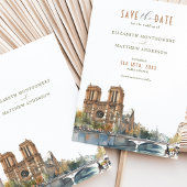 Invitation Paris Destination Sauvez la date Notre Dame