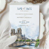 Invitation Paris Destination Sauvez la date Notre Dame