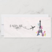 Invitation Paris, Embarquement Pass Invitation, Ma (Dos)