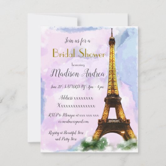 Invitation Paris Fête des mariées (Devant)