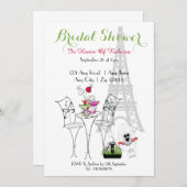 Invitation Paris Fête des mariées à thème (Devant / Derrière)