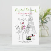 Invitation Paris Fête des mariées à thème (Debout devant)