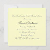 Invitation Paris fleurit tournois victorienne douche de nage (Dos)