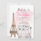 Invitation Paris français Café Parisien Fête du Thé Fille Ann (Devant)