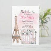 Invitation Paris français Café Parisien Fête du Thé Fille Ann (Debout devant)