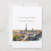 Invitation Paris France Destination Mariage Aquarelle Invita (Dos)