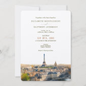 Invitation Paris France Destination Mariage Aquarelle Invita (Devant)