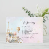 Invitation Paris France Passeport d'Anniversaire Insérer (Debout devant)