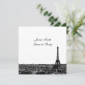Invitation Paris France Skyline #1 BW Sweet 16 V (Debout devant)