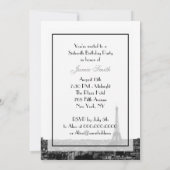 Invitation Paris France Skyline #1 BW Sweet 16 V (Dos)