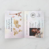 Invitation Paris France Sweet 16 Anniversaire Passeport (Intérieur)
