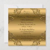 Invitation Paris Glamour Gold Parties scintillant High Heels  (Dos)