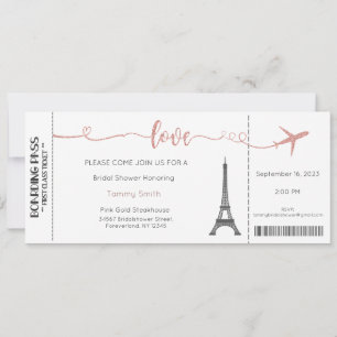 Invitation Paris, Invitation de la douche nuptiale