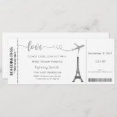 Invitation Paris, Invitation de la douche nuptiale (Devant / Derrière)