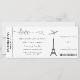 Invitation Paris, Invitation de la douche nuptiale