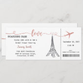 Invitation Paris, Invitation de la douche nuptiale (Devant / Derrière)