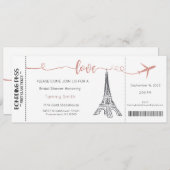 Invitation Paris, Invitation de la douche nuptiale (Devant / Derrière)