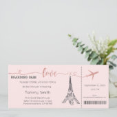 Invitation Paris, Invitation de la douche nuptiale (Debout devant)