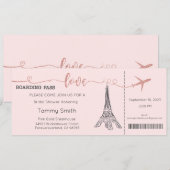 Invitation Paris, Invitation de la douche nuptiale (Devant / Derrière)