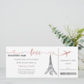 Invitation Paris, Invitation de la douche nuptiale (Debout devant)