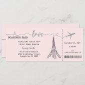 Invitation Paris, Invitation de la douche nuptiale (Devant / Derrière)