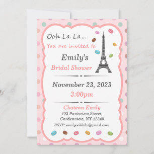 Invitation Paris, Invitation Thème Français, Macar