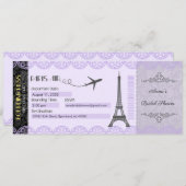 Invitation Paris, Invitation Thème Paris (Devant / Derrière)