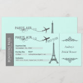 Invitation Paris, Invitation Thème Paris, Annivers (Devant / Derrière)