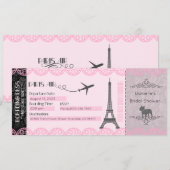 Invitation Paris, Invitation Thème Paris, Annivers (Devant / Derrière)