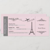 Invitation Paris, Invitation Thème Paris, Personna (Devant / Derrière)