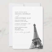 Invitation Paris Mariage Custom Tour Eiffel (Devant)