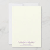 Invitation Paris mariage violet Tour Eiffel (Dos)