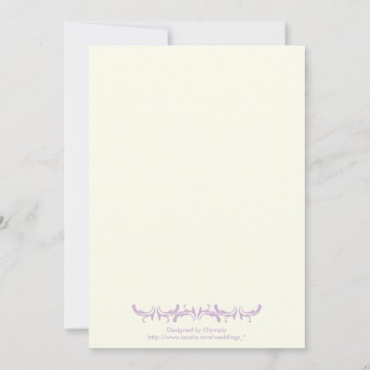 Invitation Paris mariage violet Tour Eiffel (Dos)