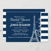 Invitation Paris ; nuits noires Bleues Horizontales (Devant / Derrière)