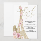 Invitation Paris nuptiale, Fête des mariées, Français (Devant / Derrière)
