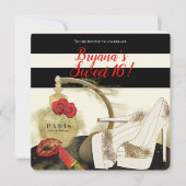 Invitation Paris Parfum Parfum Roses Talons & Lipstick Party (Devant)