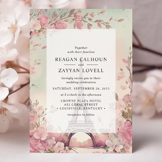 Invitation Paris Paris Mariage