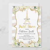 Invitation Paris Pastel White Fête des mariées romantique (Devant)