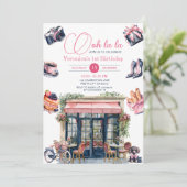 Invitation Paris Pâtisserie 1ère Fille Anniversaire (Debout devant)