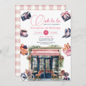 Invitation Paris Pâtisserie 1ère Fille Anniversaire (Devant / Derrière)