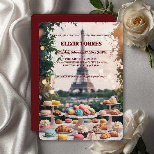 Invitation Paris Patisseries Macarons Magazine