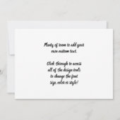 Invitation Paris Road avec Paysan par Vincent van Gogh (Dos)