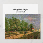 Invitation Paris Road avec Paysan par Vincent van Gogh (Devant / Derrière)